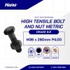 BOLT NUT STEEL MM 8.8 HALF THREAD DIN 931 BLACK HEAT M36 X 260MM P4.00