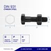 BAUT MUR UNC BAJA 8.8 HALF DRAT DIN 931 HITAM BAKAR 5/16 X 4 18TPI