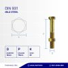 BOLT NUT MM 4.6 HALF THREAD FINE DIN 931 UCP YELLOW M14 X 70MM P1.50
