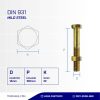 BOLT NUT MM 4.6 HALF THREAD FINE DIN 931 UCP YELLOW M14 X 100MM P1.50