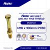 BOLT NUT MM 4.6 HALF THREADED FINE DIN 931 UCP YELLOW M16 X 100MM P1.50