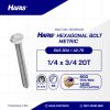 BAUT STAINLESS STEEL UNC SUS 304 FULL DRAT DIN 933 1/4 X 3/4 20TPI
