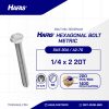 BAUT STAINLESS STEEL UNC SUS 304 FULL DRAT DIN 933 1/4 X 2 20TPI