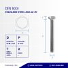 BAUT STAINLESS STEEL UNC SUS 304 FULL DRAT DIN 933 3/16 X 2 24TPI