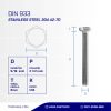 BAUT STAINLESS STEEL UNC SUS 304 FULL DRAT DIN 933 5/16 X 2 1/2 18TPI
