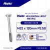 STAINLESS STEEL BOLT MM SUS 304 HALF THREAD DIN 931 M22 X 120MM P2.50