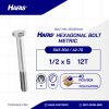 BAUT STAINLESS STEEL UNC SUS 304 HALF  DRAT DIN 931 1/2 X 5 12TPI