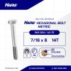 BAUT STAINLESS STEEL UNC SUS 304 HALF DRAT DIN 931 7/16 X 6 14TPI