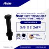UNF BOLT NUT STEEL 8.8 HALF FINE THREAD BLACK HEAT 3/8 X 2 24TPI