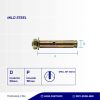 DYNA BOLT M20 X 151mm YELLOW