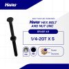 BAUT MUR UNC 4.6 HALF DRAT DIN 931 HITAM BAKAR 1/4 X 5 20TPI