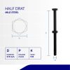 BAUT MUR UNC 4.6 HALF DRAT DIN 931 HITAM BAKAR 3/8 X 4 16TPI