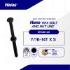 BAUT MUR UNC 4.6 HALF DRAT DIN 931 HITAM BAKAR 7/16 X 5 14TPI