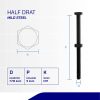 BAUT MUR UNC 4.6 HALF DRAT DIN 931 HITAM BAKAR 7/16 X 5 14TPI