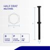 BAUT MUR UNC 4.6 HALF DRAT DIN 931 HITAM BAKAR 1/2 X 4 1/2 12TPI
