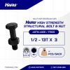 BAUT MUR BAJA A325 HITAM BAKAR 1/2 X 3.DRAT HALF 13TPI