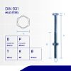 BOLT NUT MM 4.6 HALF THREAD DIN 931 UCP WHITE M24 X 65 P3.00