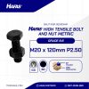 STEEL BOLT NUT MM 8.8 FULL THREAD DIN 933 BLACK HEAT M20 X 120MM P2.50