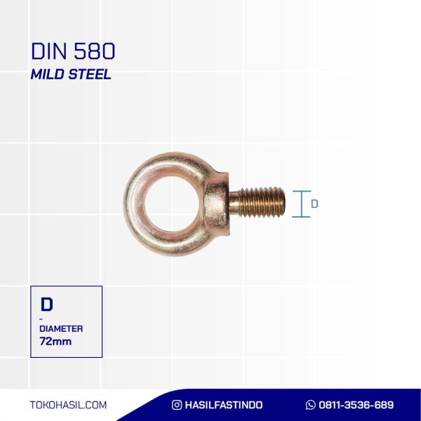 LIFTING EYE BOLT UCP YELLOW M72 P6.00