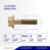 FLANGE BOLT UCP YELLOW M12 x 65mm P1.25