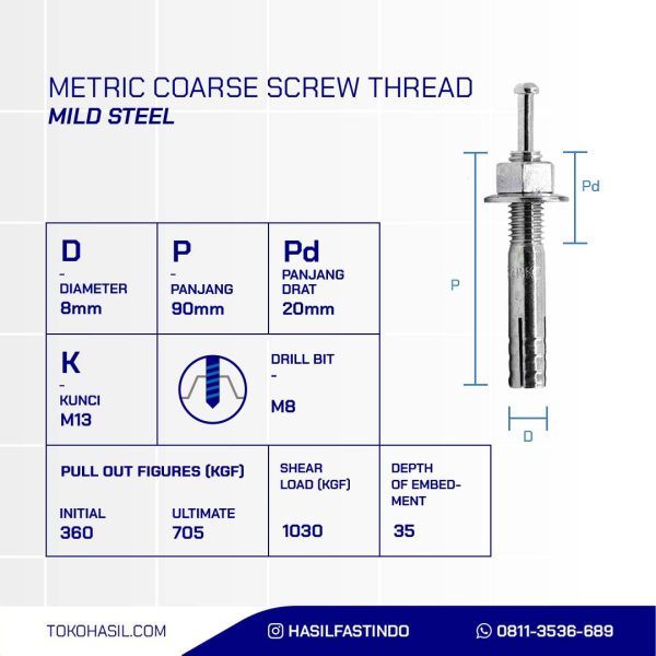 HIT ANCHOR M 08 X 90 KNGH-DR