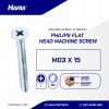 MACHINE SCREW JF + UCP WHITE M 03 X 15 P0.50