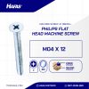 MACHINE SCREW JF + WHITE UCP M 04 X 12 P0.70