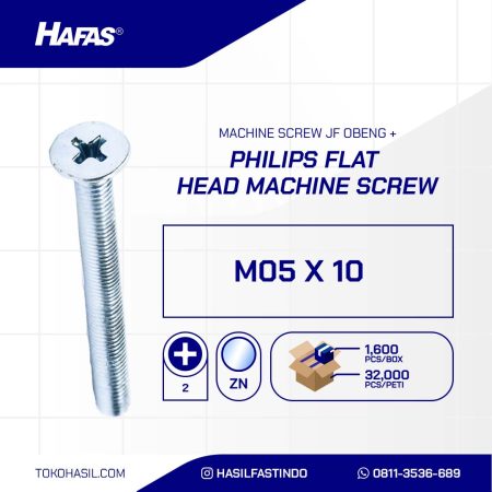 MACHINE SCREW JF + WHITE UCP M 05 X 10 P0.80