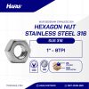 MUR UNC STAINLESS STEEL SUS 316 1" 8TPI