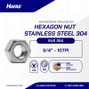 MUR UNC STAINLESS STEEL SUS 304 3/4" 10TPI