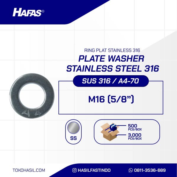 RING PLATE SUS316 M16