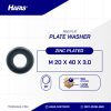 RING PLATE UCP WHITE M20 X 40mm X 3mm