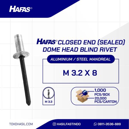 RIVET PIN AS/CE (SEALED) ALUMINUM M3.2 x 18mm