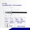 RIVET NAIL AS/CE (SEALED) ALUMINUM M4 x 10mm