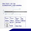 Rivet Pin AS/DH Aluminum M3.2 x 10mm