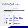Rivet Pin AS/DH Aluminum M3.2 x 18mm