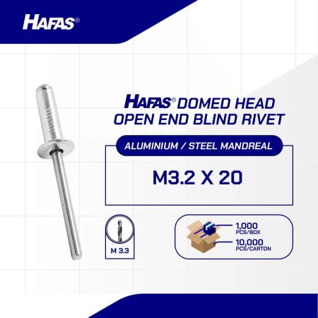 Rivet Pin AS/DH Aluminum M3.2 x 20mm