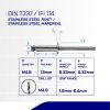STAINLESS RIVET PIN SS/DH. STAINLESS MANDREL M3.2 x 9.5mm