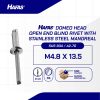 STAINLESS RIVET NAIL SS/DH M4.8 x 13.5mm