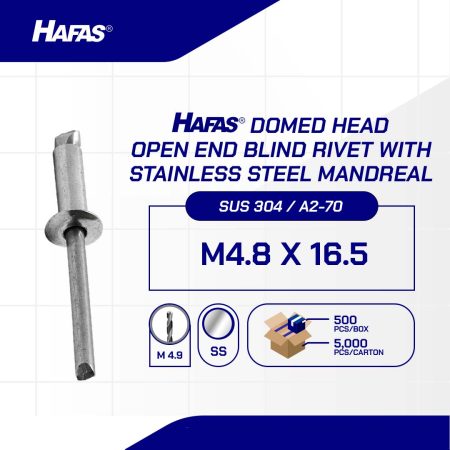 STAINLESS STEEL RIVET NAIL M4.8 x 16.5mm