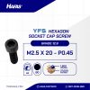 SOCKET CAP SCREW STEEL 12.9 BLACK BURNED M2.5 X 20mm P0.45