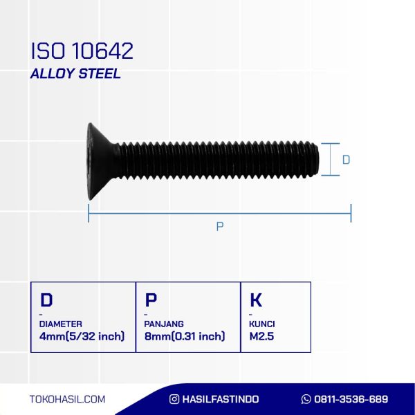 BOLT VERSENG L 12.9 BLACK BURNED M04 X 8mm P0.70