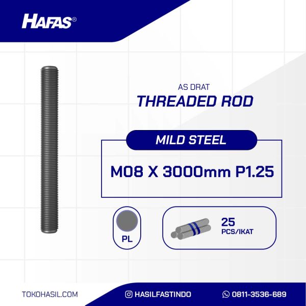 ASDRAT RAW M08 X 3000mm P1.25