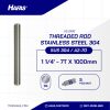 ASDRAT STAINLESS STEEL SUS 304 1 1/4'' X 1000mm 7TPI