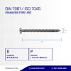 TAPPING SCREW PH+ STAINLESS STEEL SUS 304 M3.5X30