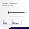 TAPPING SCREW PH+ STAINLESS STEEL SUS 304 M05 X 15(10X 5/8)