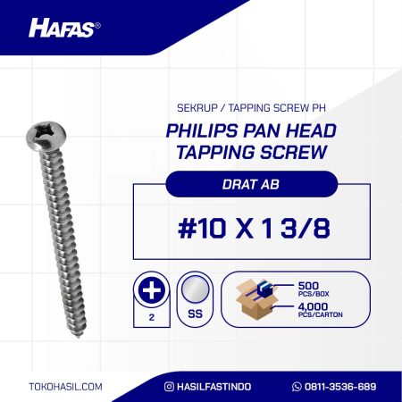 Tapping screw PH+ stainless steel SUS 304 M05 x 35