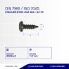 Tapping screw PH- stainless SUS 304 #4 x 1 1/2 inch