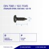 Tapping screw PH- stainless SUS 304 #10 x 1 inch