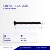 Tapping screw PH+ black baked #8 x 3/4 inch